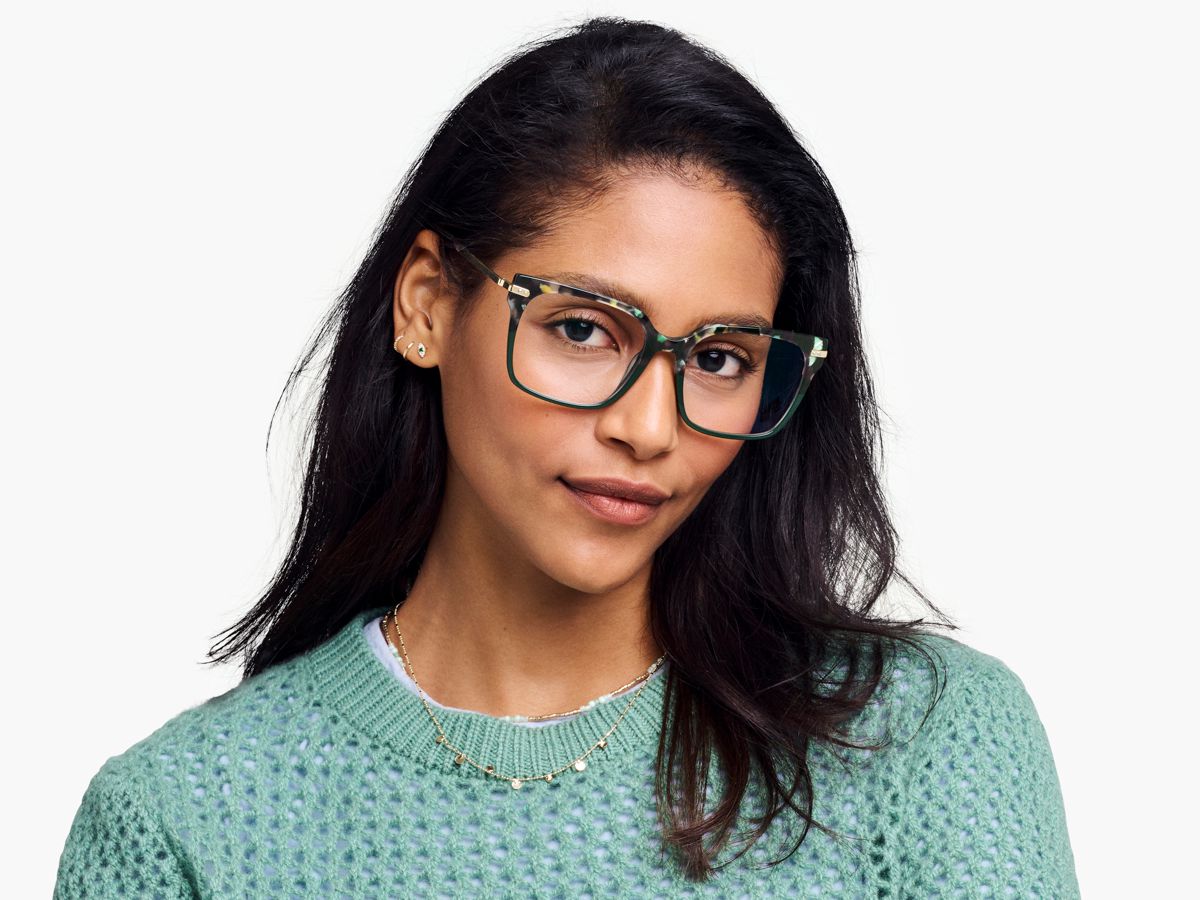 Vela Eyeglasses in Aventurine Tortoise with Polished Gold — Extra