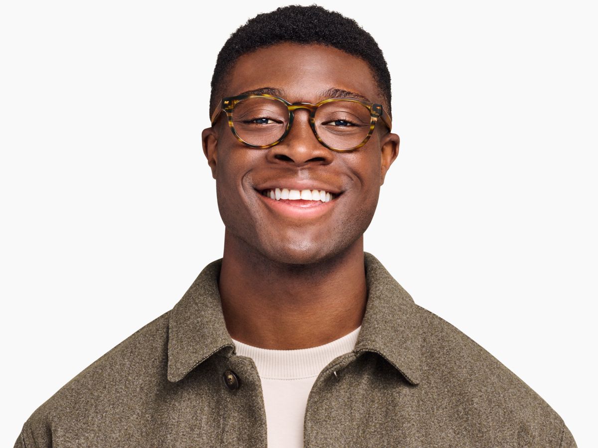 Percey Low Bridge Fit Eyeglasses in Striped Sassafras | Warby Parker
