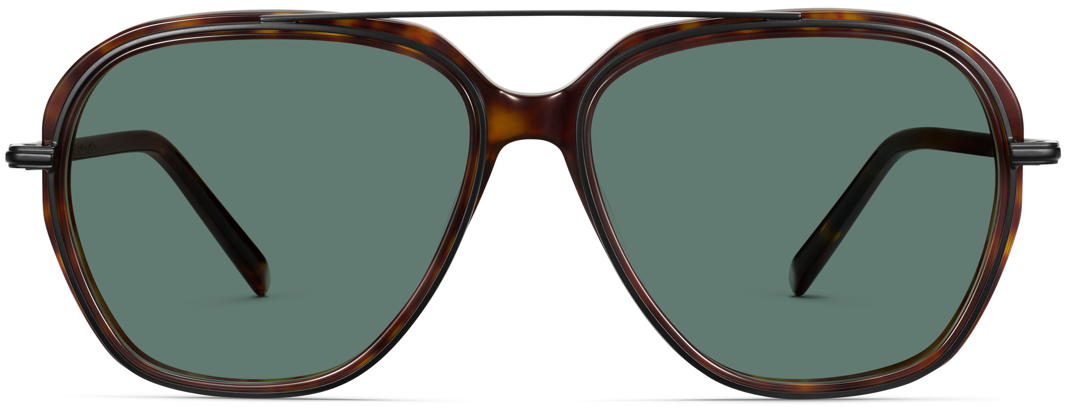 Florian Cognac Tortoise with Brushed Ink, front view