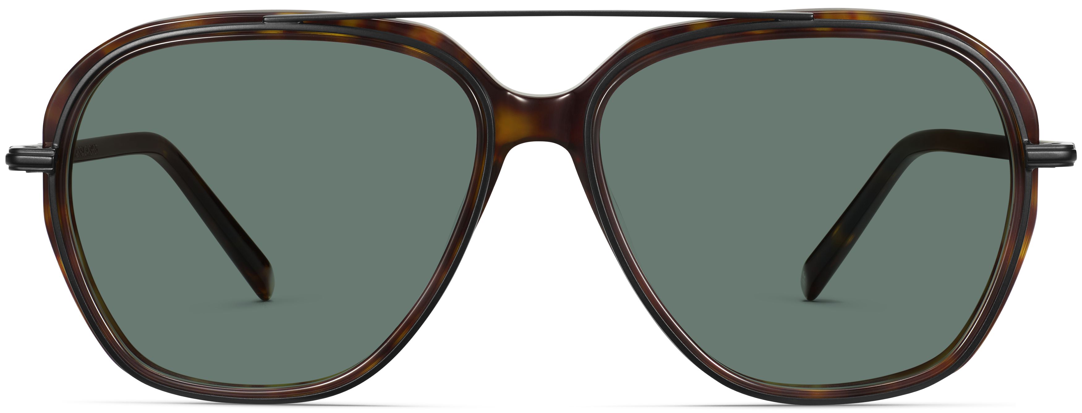 Florian Cognac Tortoise with Brushed Ink, front view