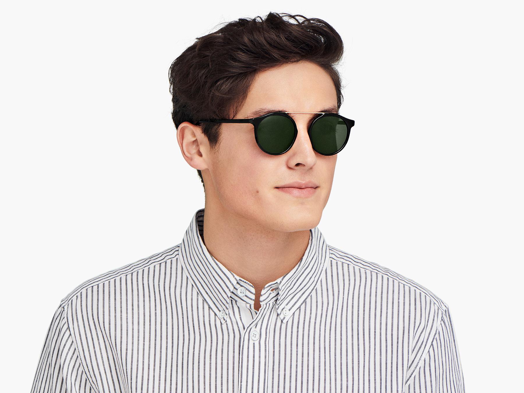 Cooper Sunglasses in Jet Black with Riesling | Warby Parker