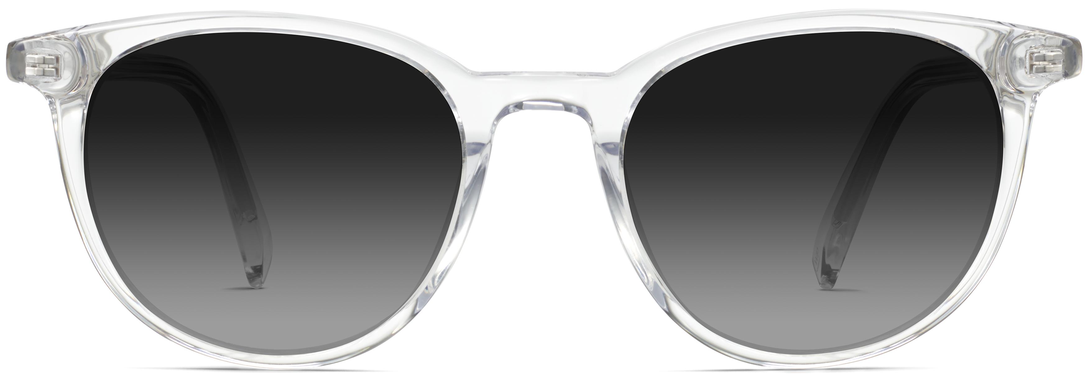 Warby Parker Fenton Round Sunglasses Clear Crystal Grey Gradient‎ Lenses w/ Case Percey Sunglasses in Striped Sassafras — Medium | Warby Parker main image 2