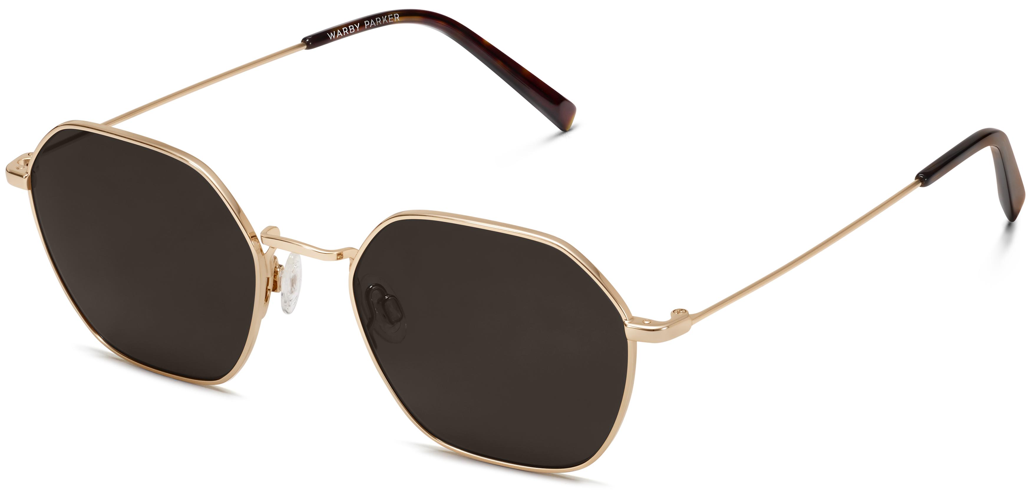 Keiko Sunglasses in Polished Gold — Wide | Warby Parker