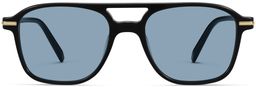 Brimmer in Jet Black with Polished Gold, thumbnail 7