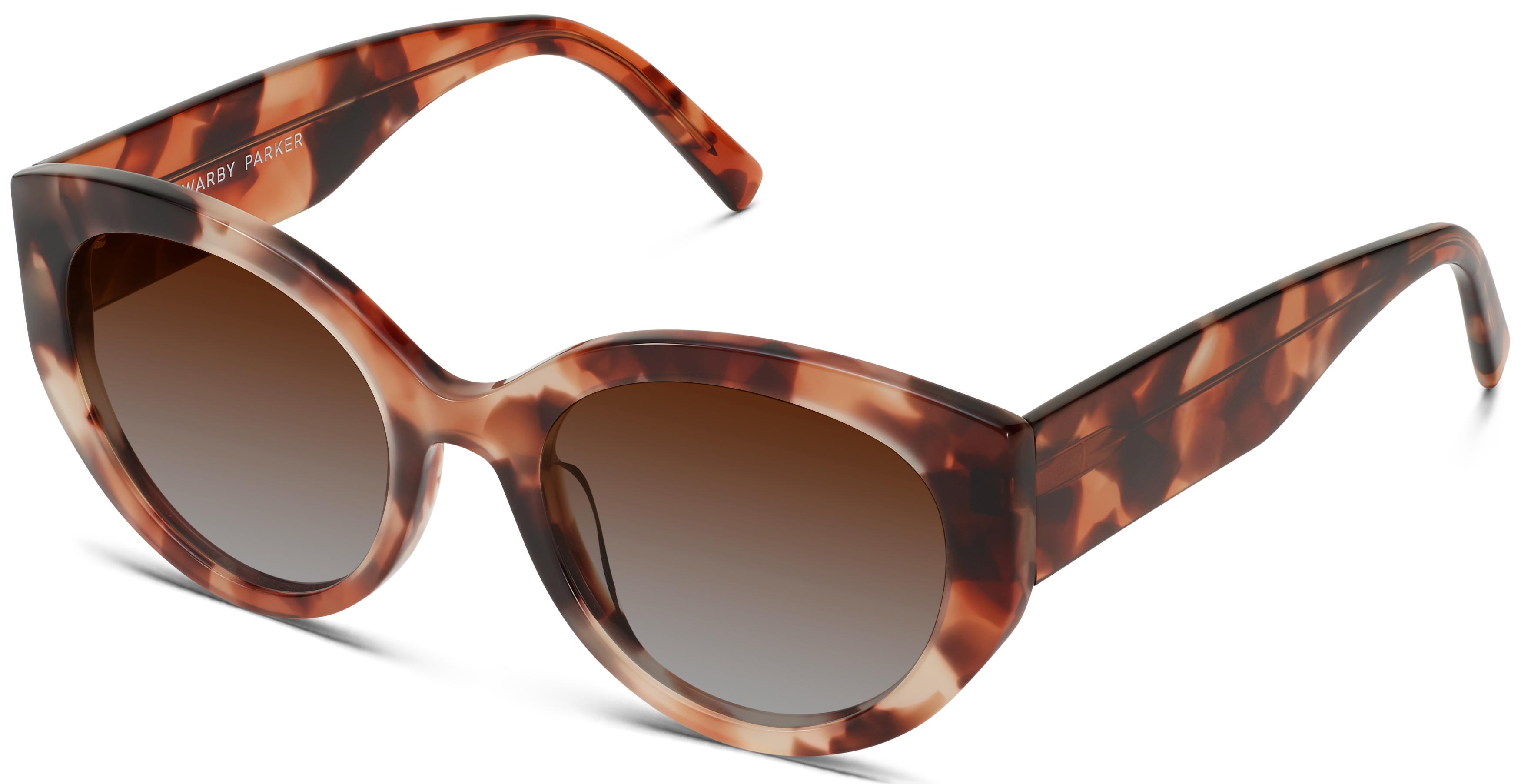 Samira Sunglasses in Sesame Tortoise — Wide | Warby Parker display picture 1