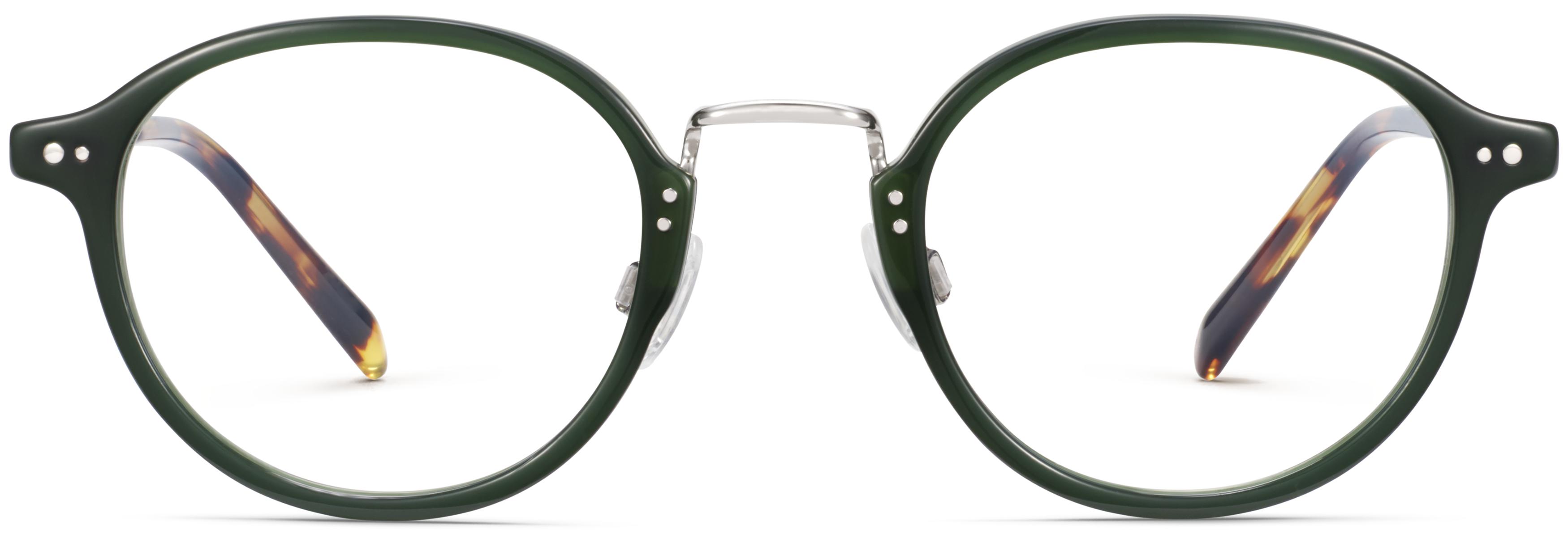 Warby Parker Thorpe Eyeglasses In Poblano With Polished Silver For Men