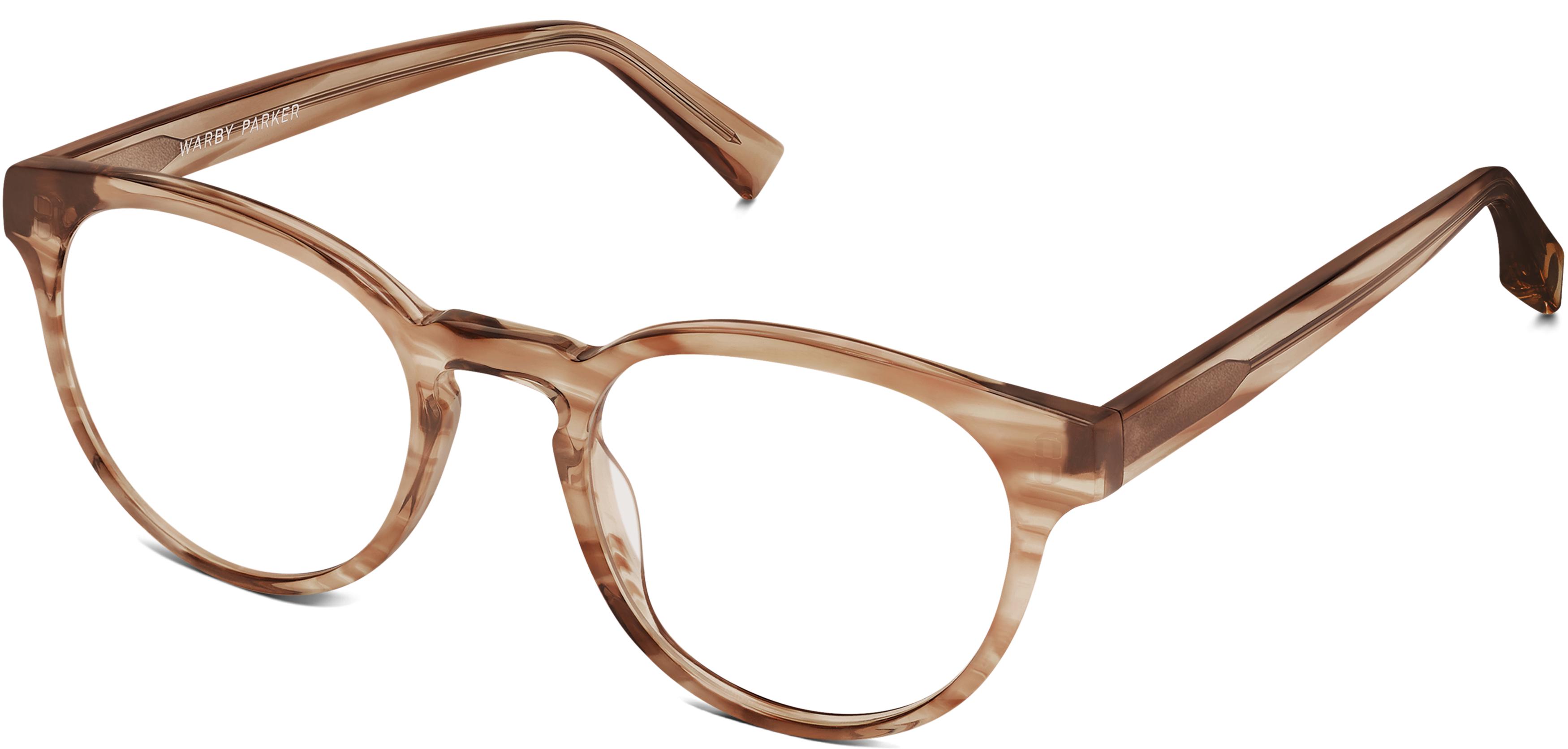 Durand Eyeglasses in Crystal with Oak Barrel | Warby Parker