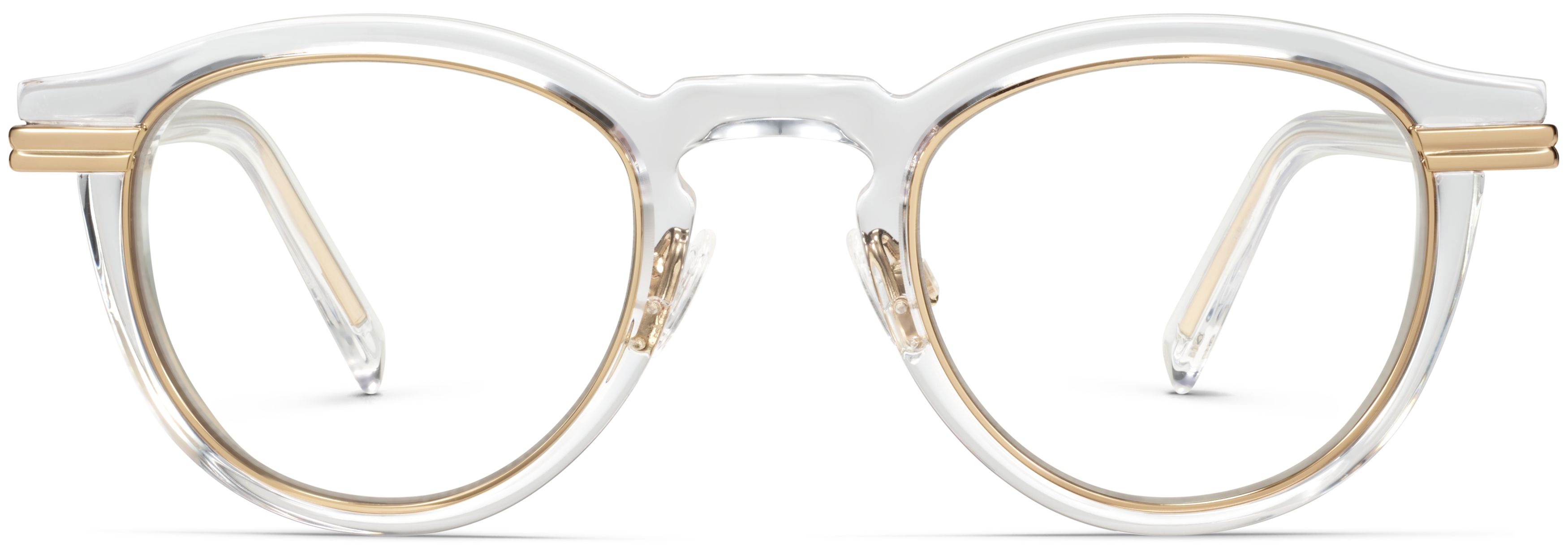 Arti Crystal with Polished Gold, front view