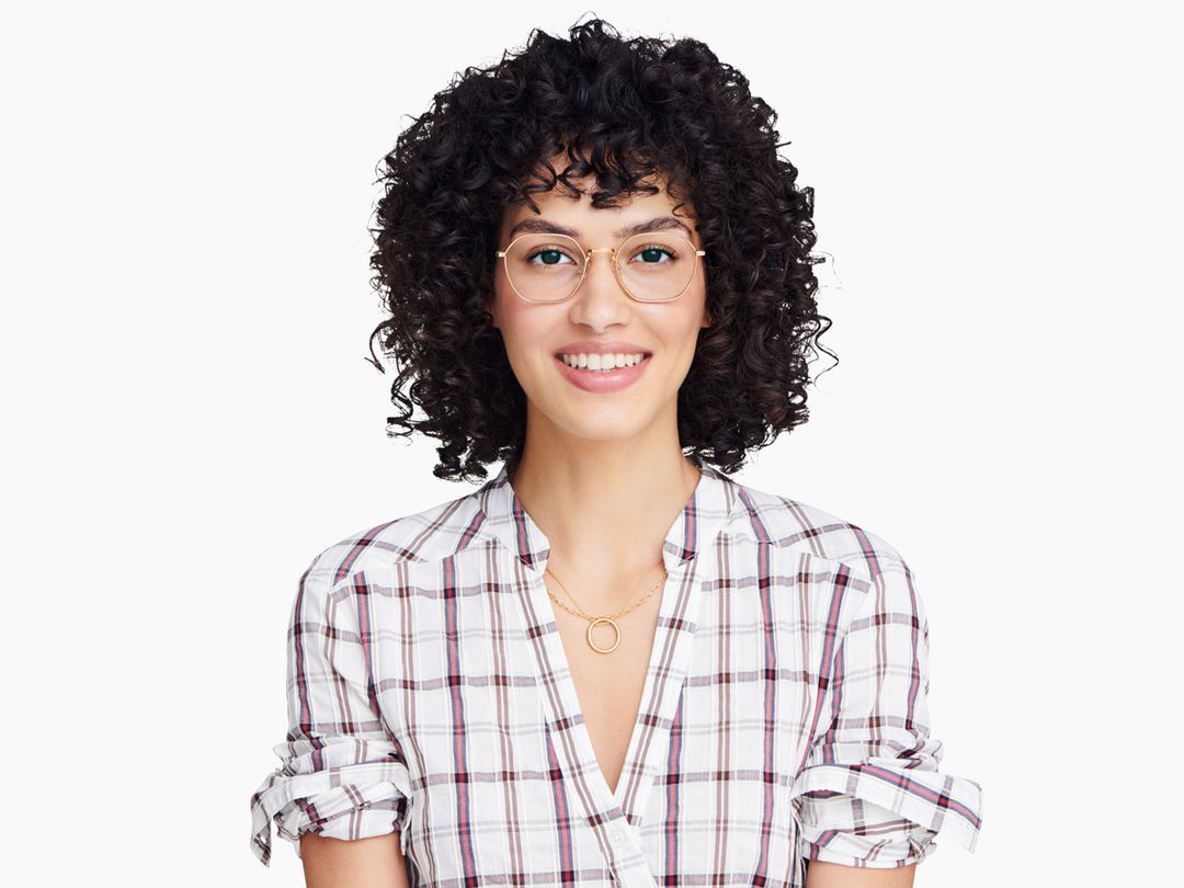 Keiko Eyeglasses in Polished Gold Warby Parker