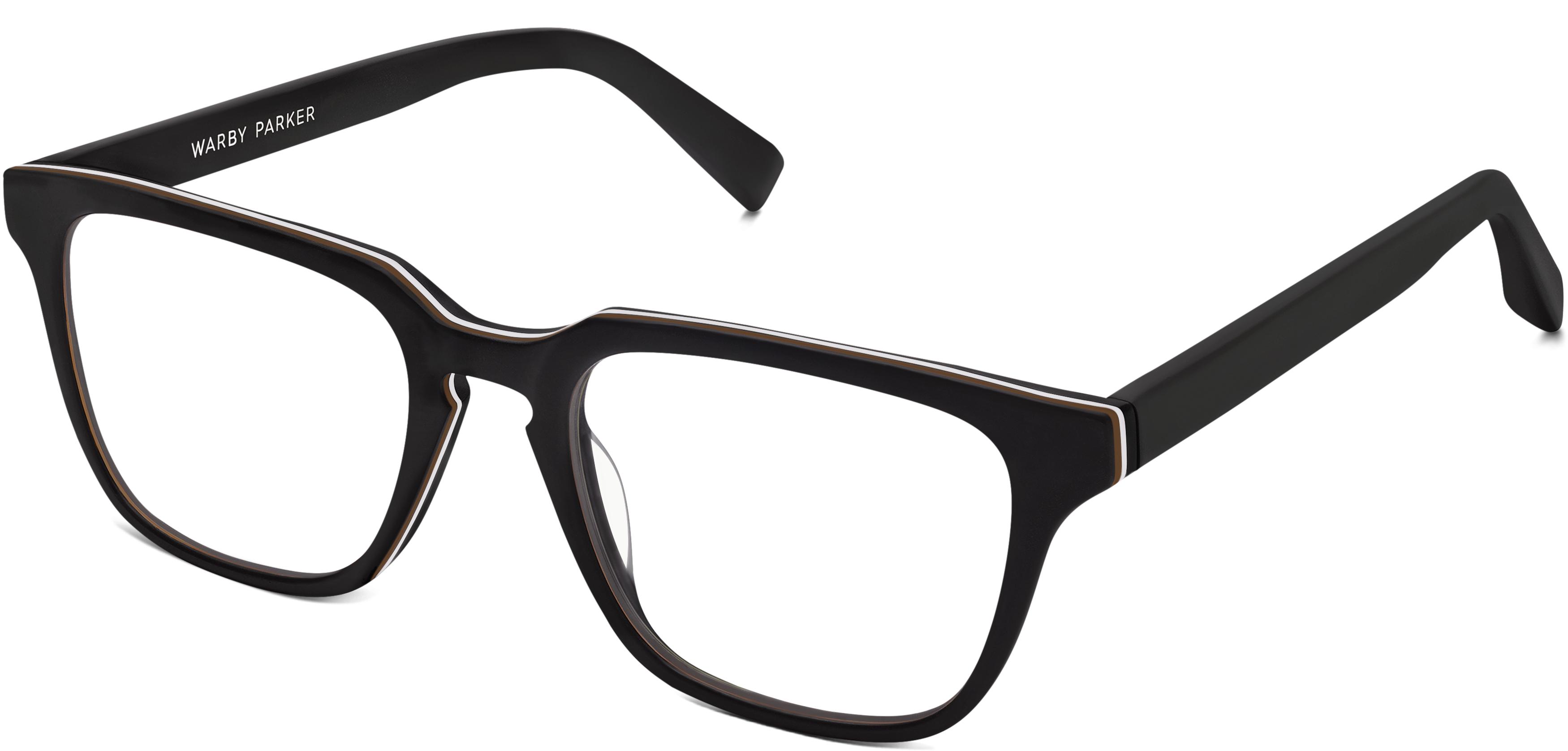 Warby Parker Black Matte Glasses Chase Eyeglasses in Jet Black Matte | Warby Parker main image 3