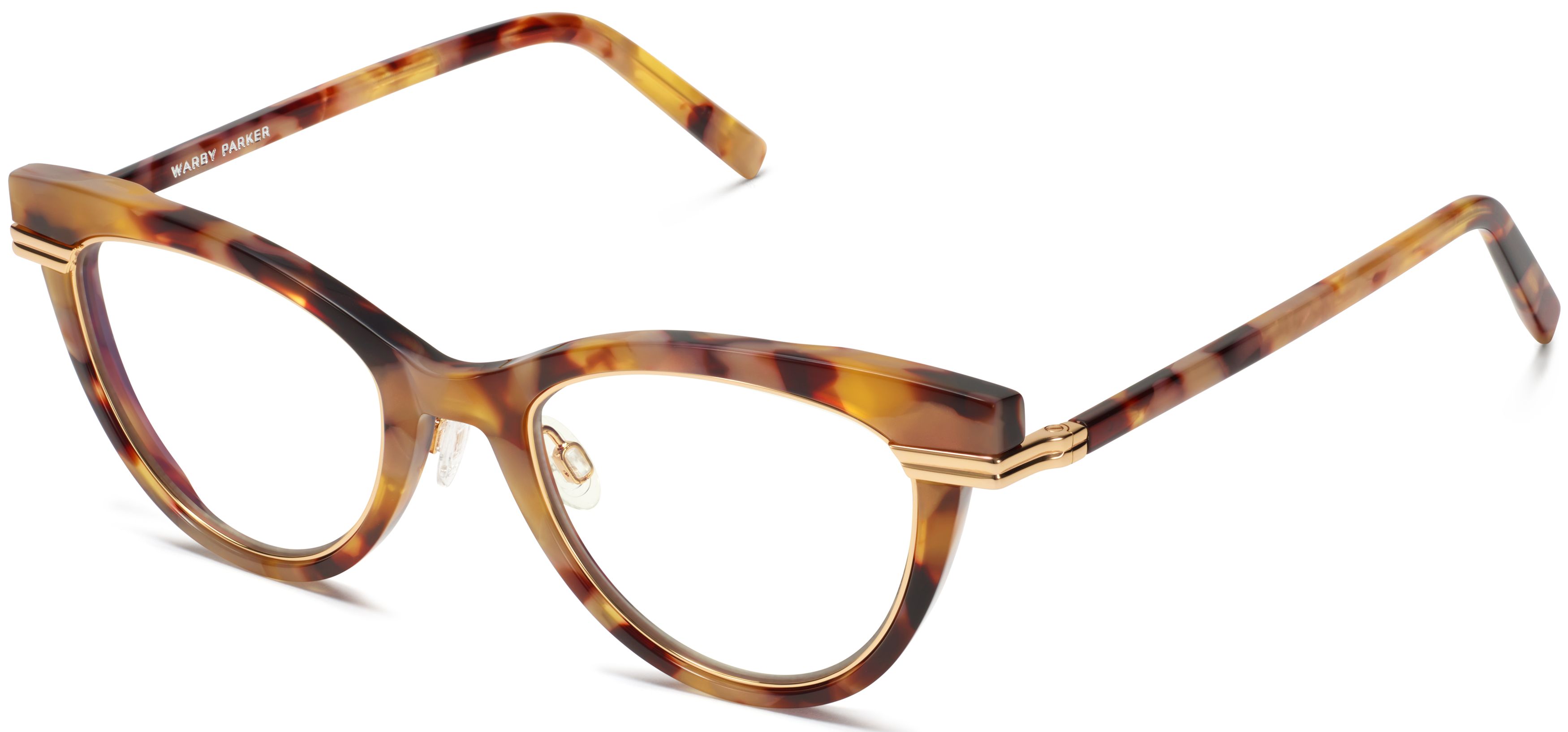 Warby Parker Frame Only Fairfax W 8530 Cognac Tortoise/Gold 53 21 145 Italy Wright Eyeglasses in Cognac Tortoise — Medium | Warby Parker main image 3