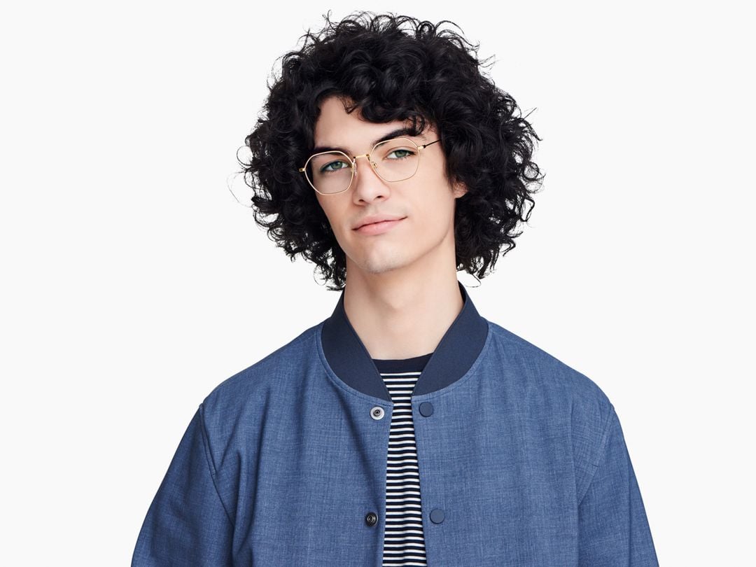 Keiko Eyeglasses in Polished Gold Warby Parker