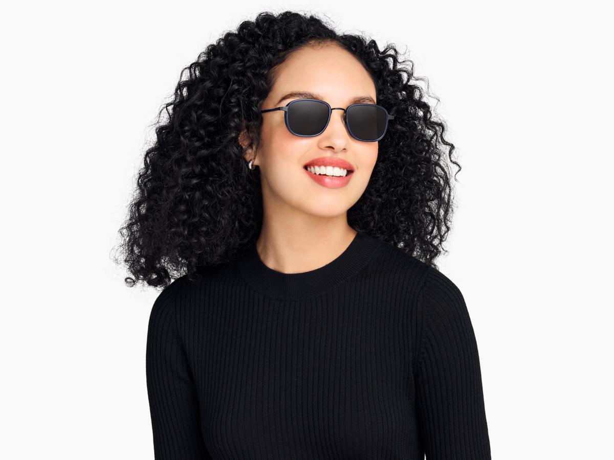 Dante Sunglasses in Inlet Crystal with Brushed Ink | Warby Parker