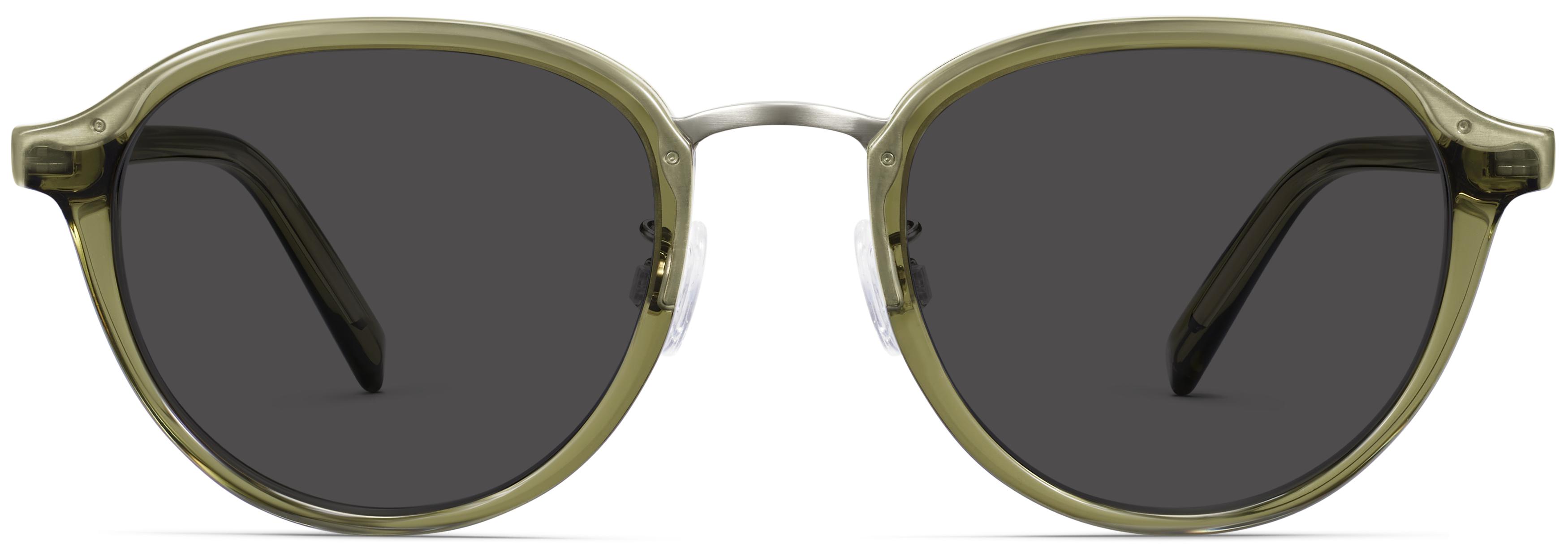 Holland Eyeglasses in Bay Leaf Crystal with Antique Silver