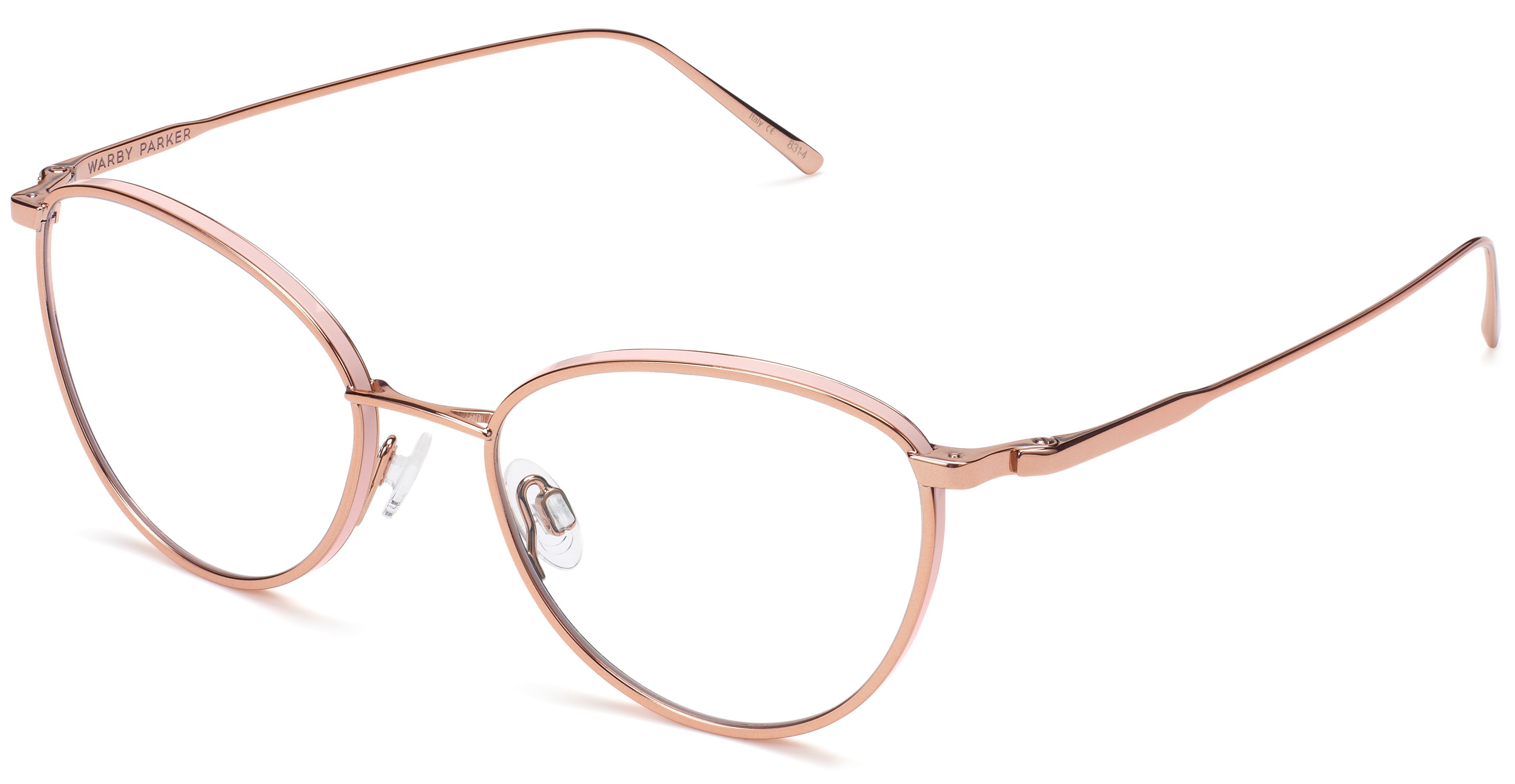 Warby Parker Gael XW Cat Eye Sunglasses Rose Mauve Translucent Acetate Frames Gael Sunglasses in Cognac Tortoise — Extra wide | Warby Parker main image 3