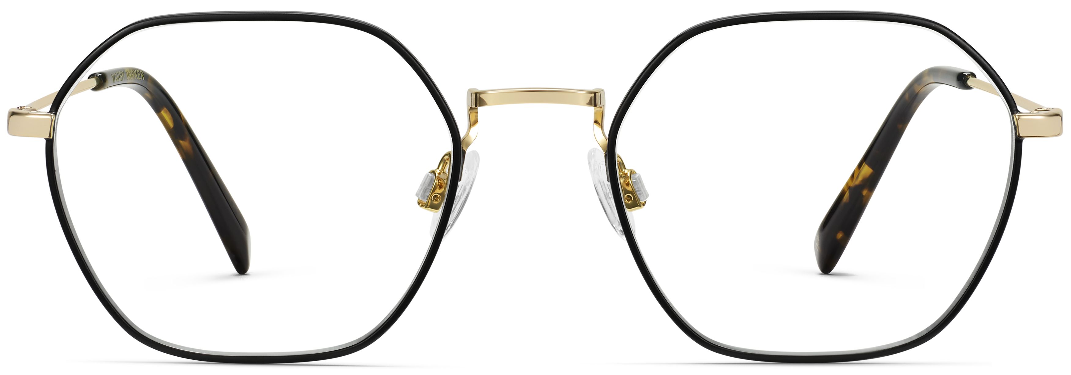 Keiko Brushed Ink with Polished Gold, front view