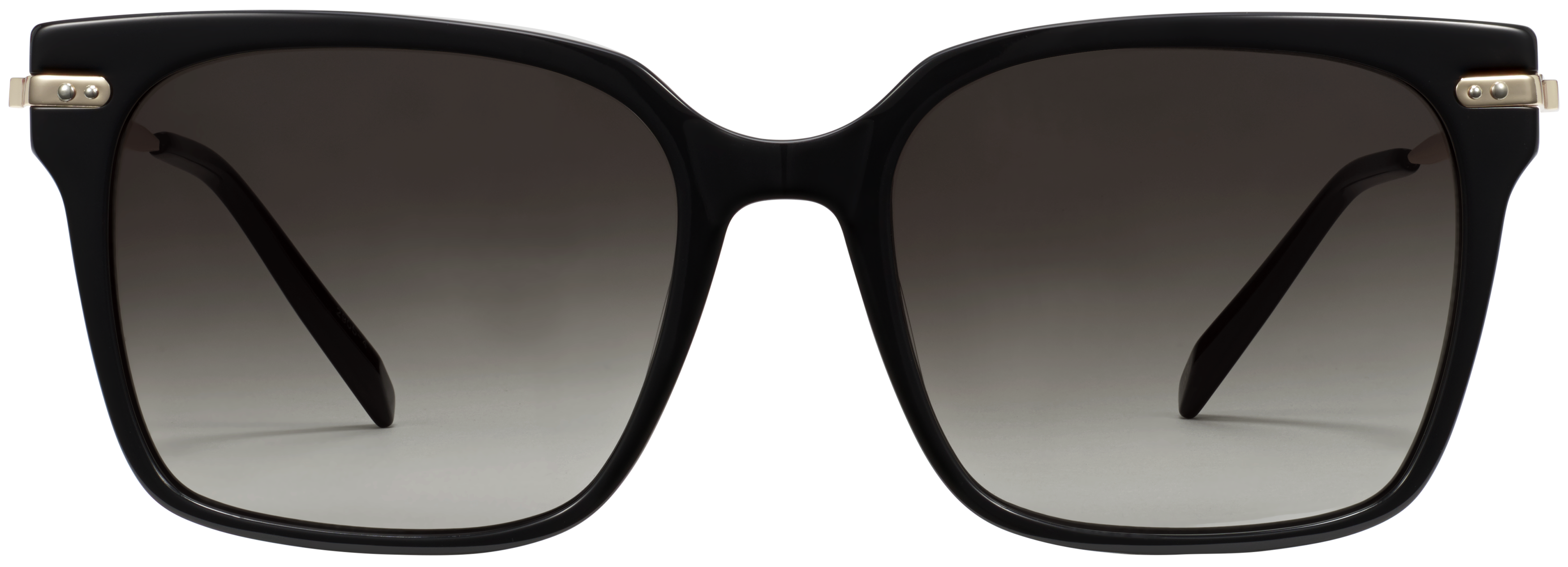 Vela Jet Black with Polished Gold, baseTransparent view