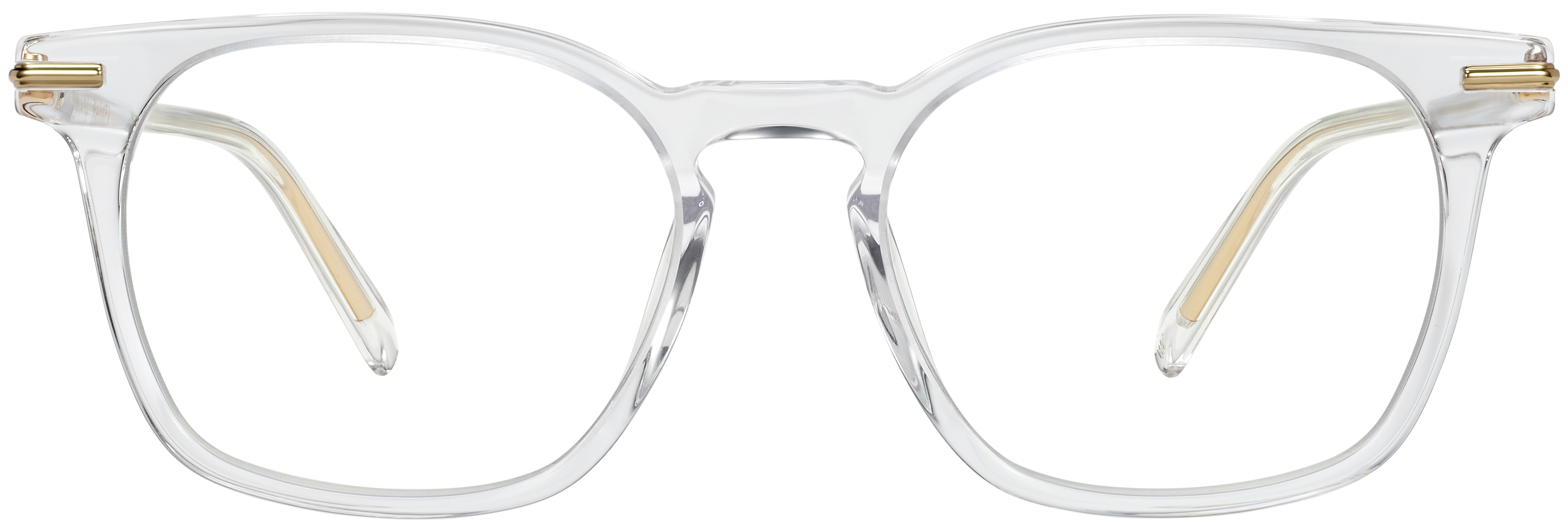 Santiago Crystal with Polished Gold, baseTransparent view