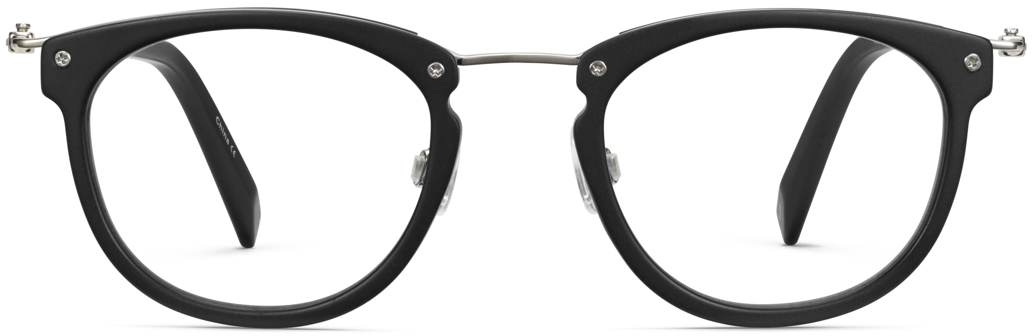 Moriarty Jet Black Matte with Polished Silver, front view