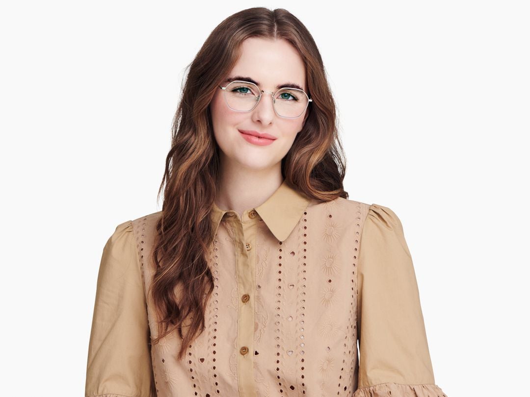 Keiko Eyeglasses in Polished Silver Warby Parker