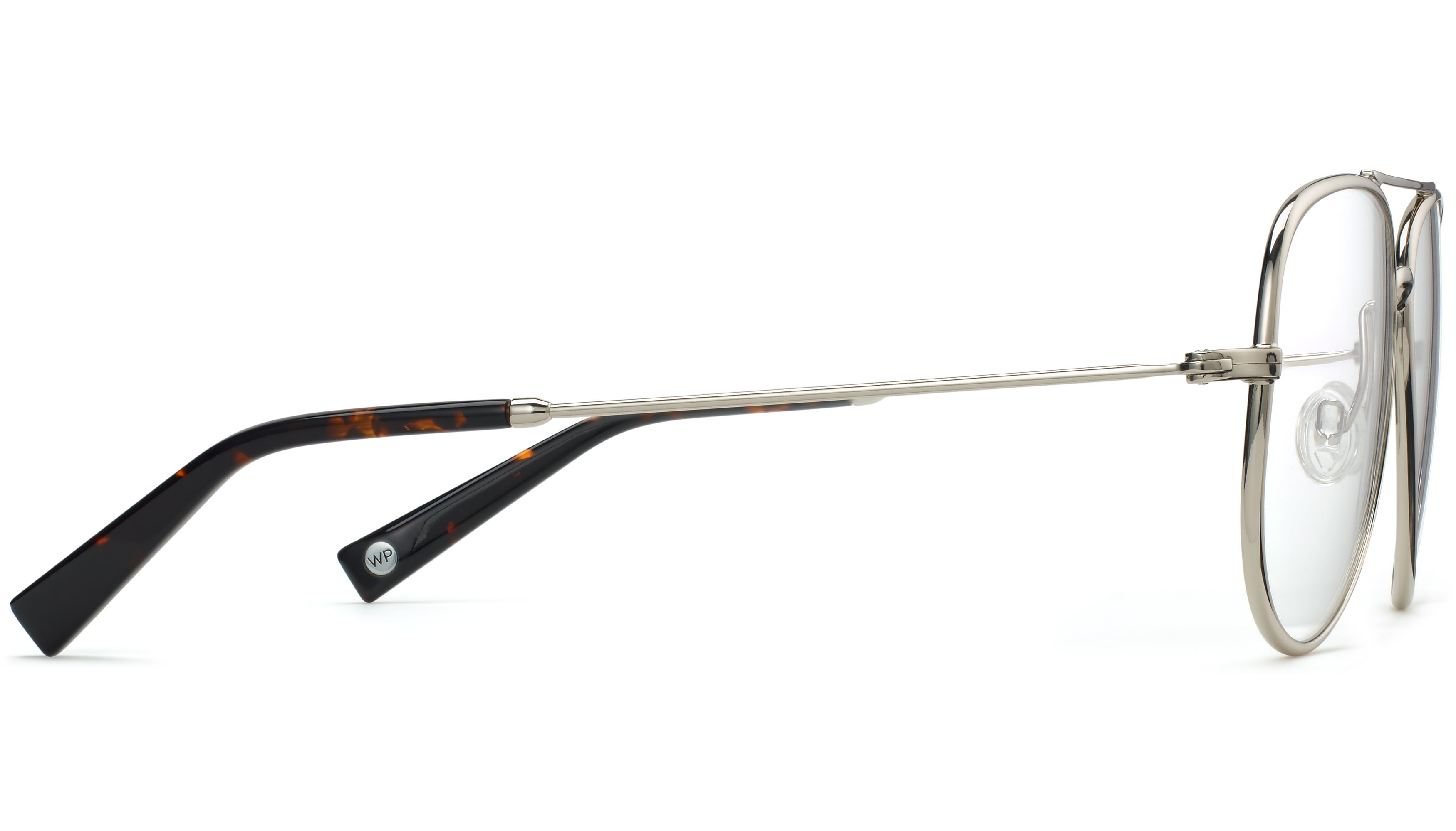 Warby Parker Raider Eyeglasses Style 2403 in Polished Silver http:// main image 3
