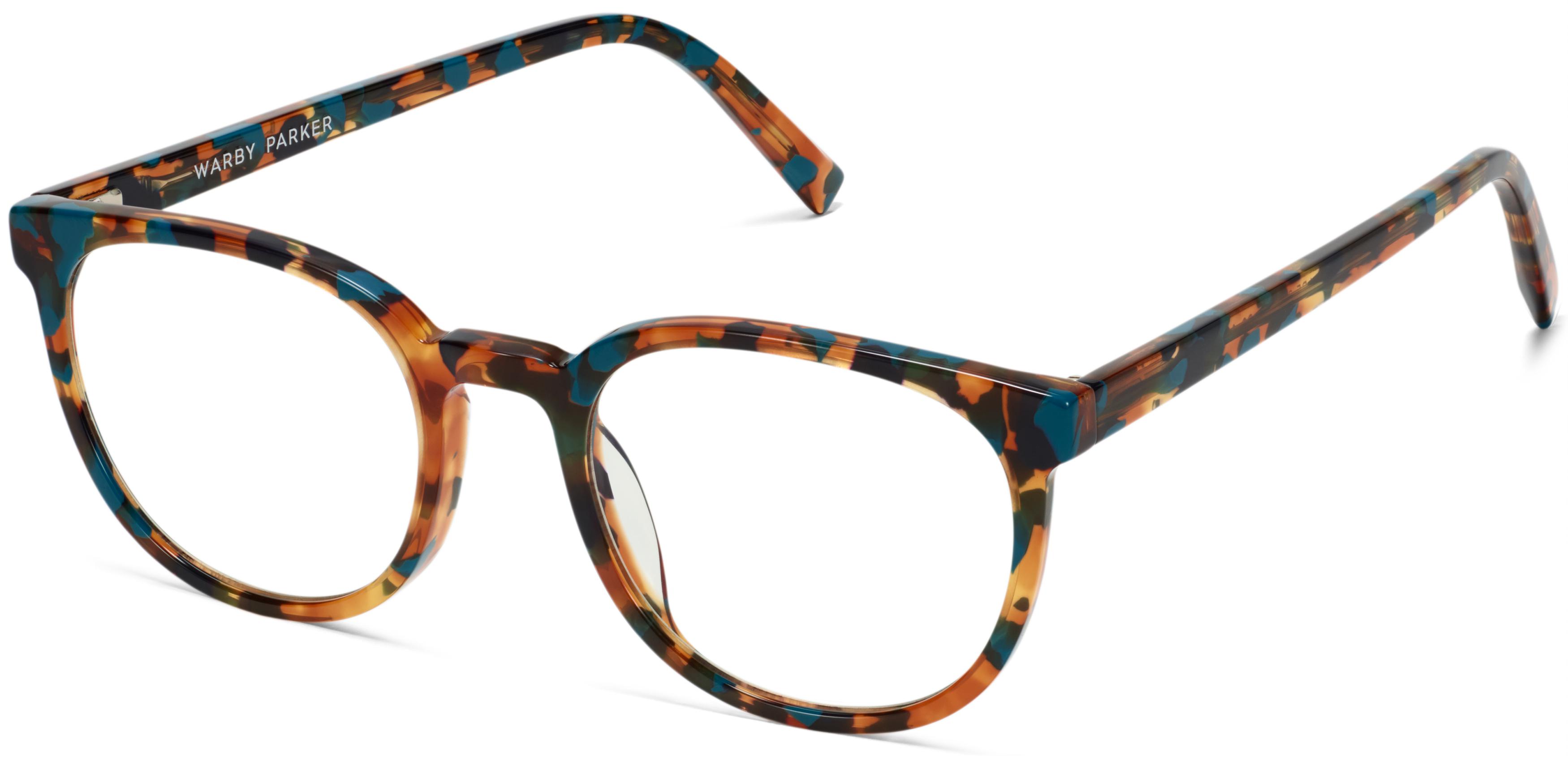 Gillian Low Bridge Fit Eyeglasses in Teal Tortoise Warby Parker