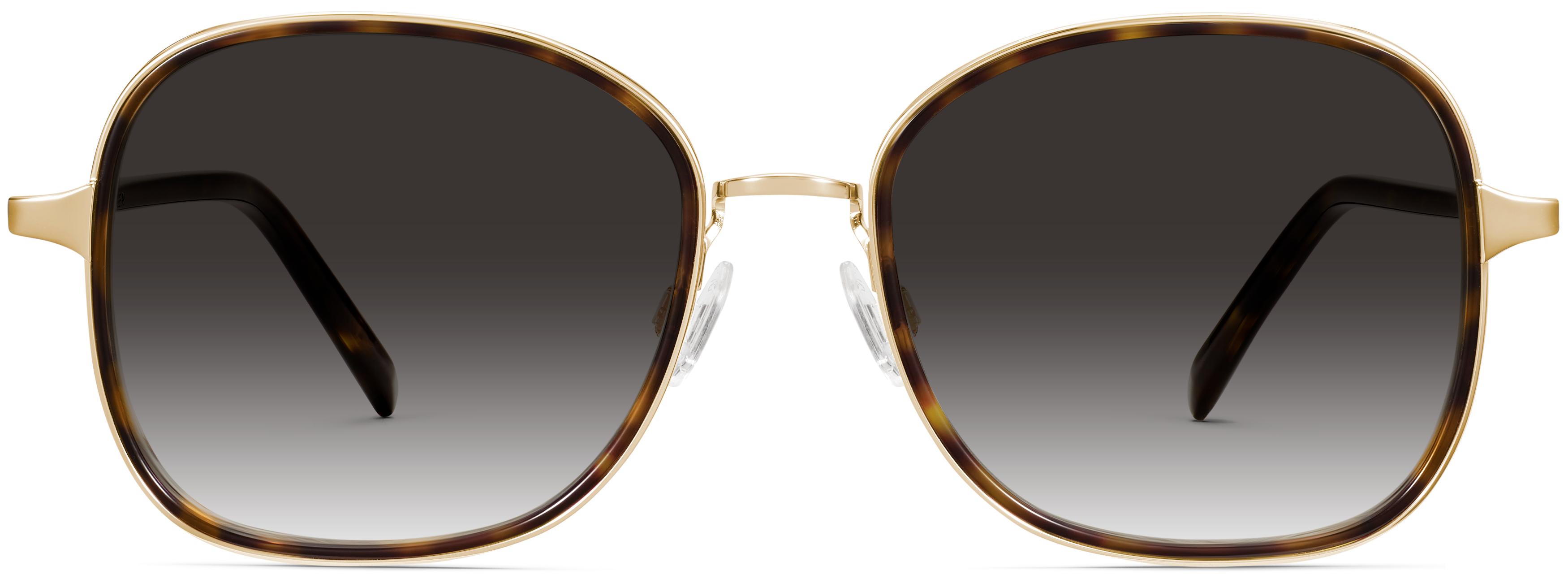 Fernanda Cognac Tortoise with Polished Gold, front view