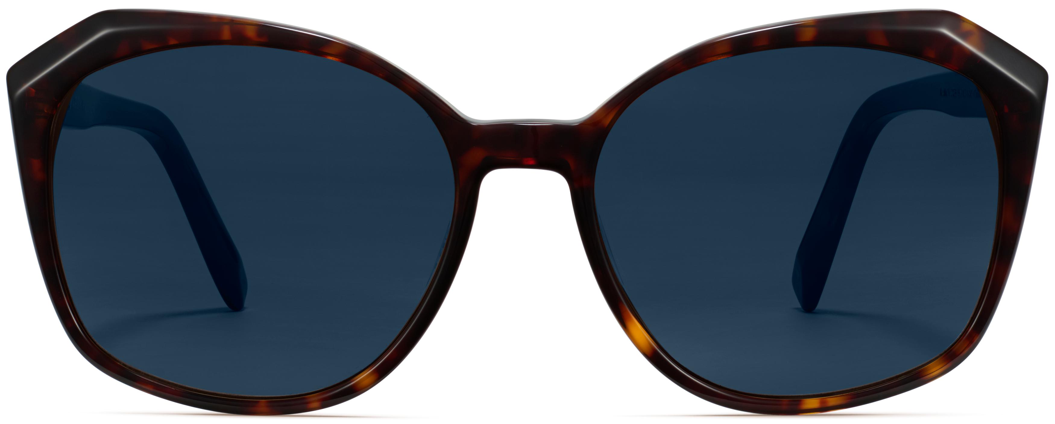 Warby Parker Percy Tortoise Shell Reader Glasses 1.50 Navy Leather Eyeglass Case Percey Low Bridge Fit Eyeglasses in Chestnut Crystal  main image 3