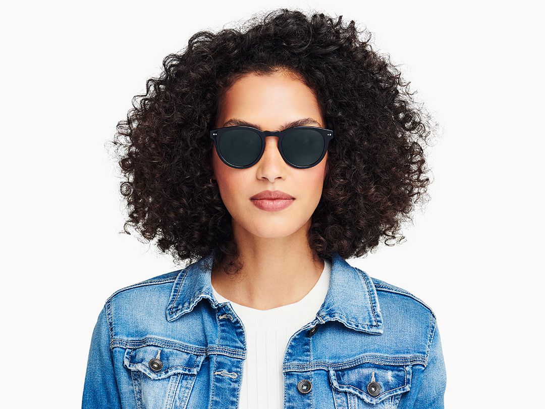 Hayes Low Bridge Fit Sunglasses In Jet Black Warby Parker