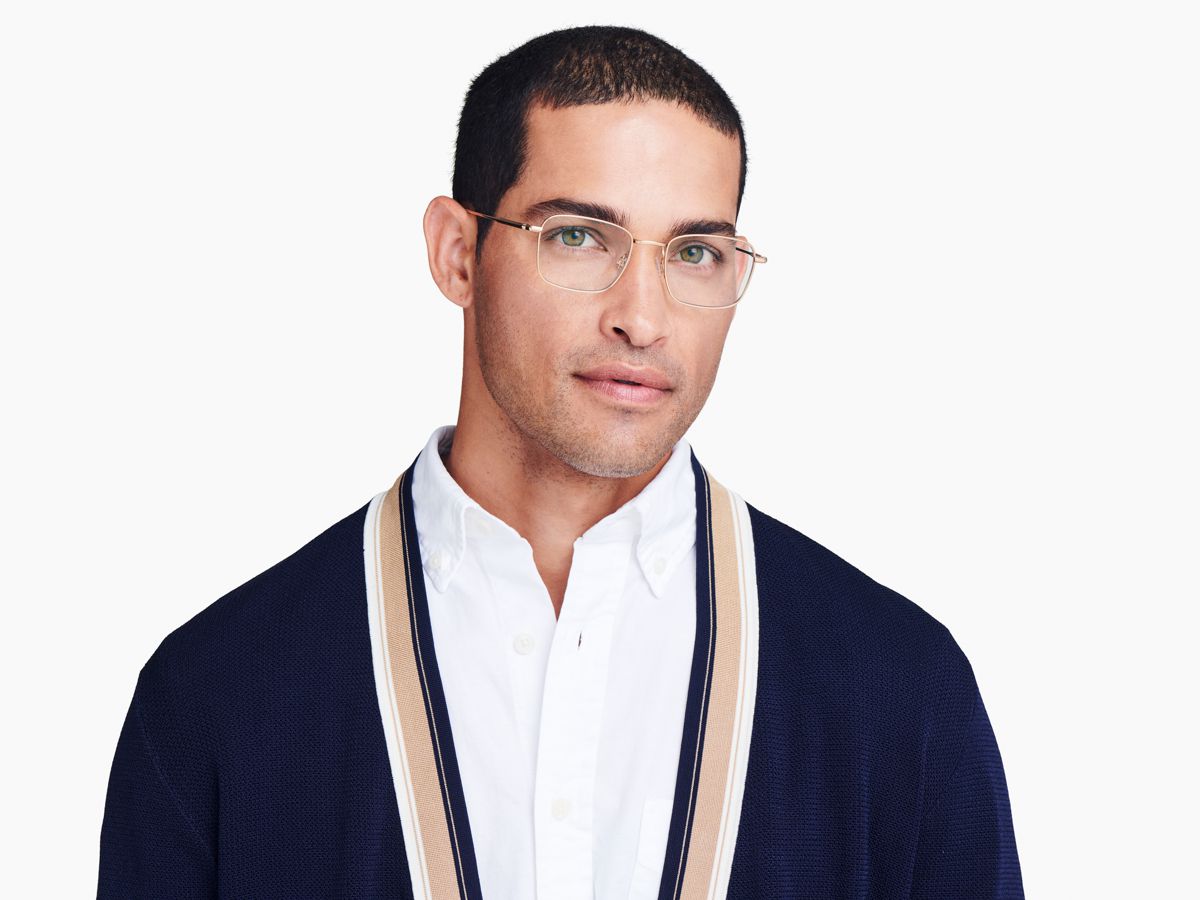 Joaquin Eyeglasses in Polished Gold — Wide | Warby Parker