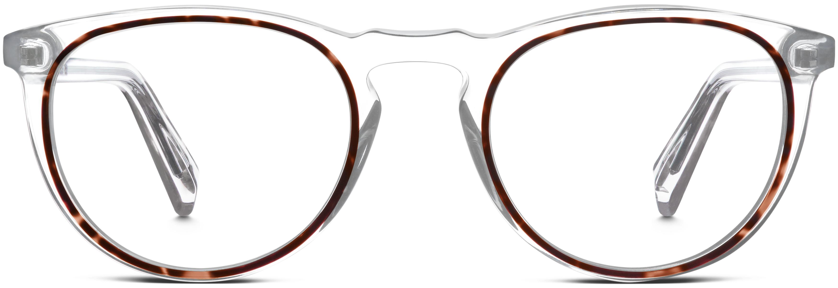 Warby Parker Haskell Eyeglasses In Crystal With Maple For Women