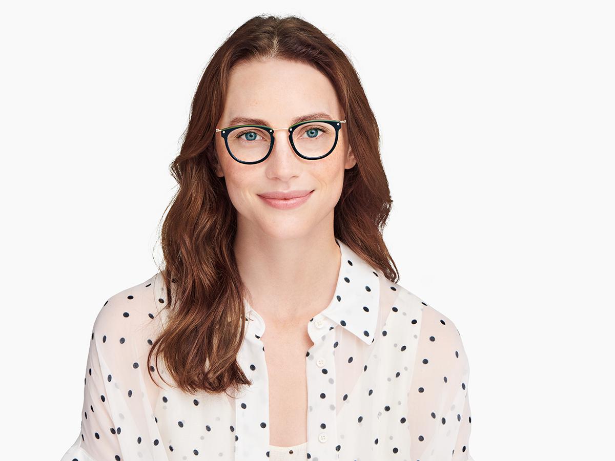 Moriarty Eyeglasses in Poblano with Polished Gold Warby Parker