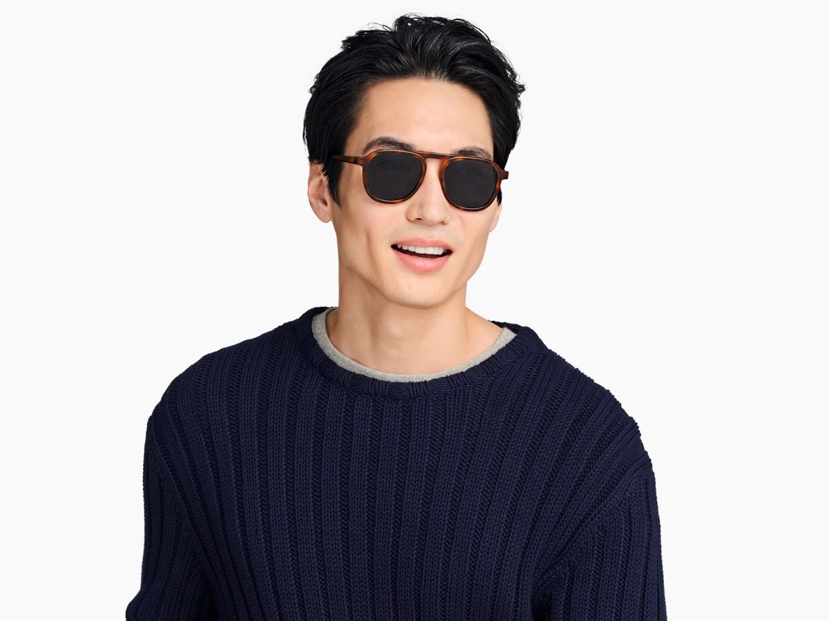 Blaise Sunglasses in Woodgrain Tortoise | Warby Parker display picture 1