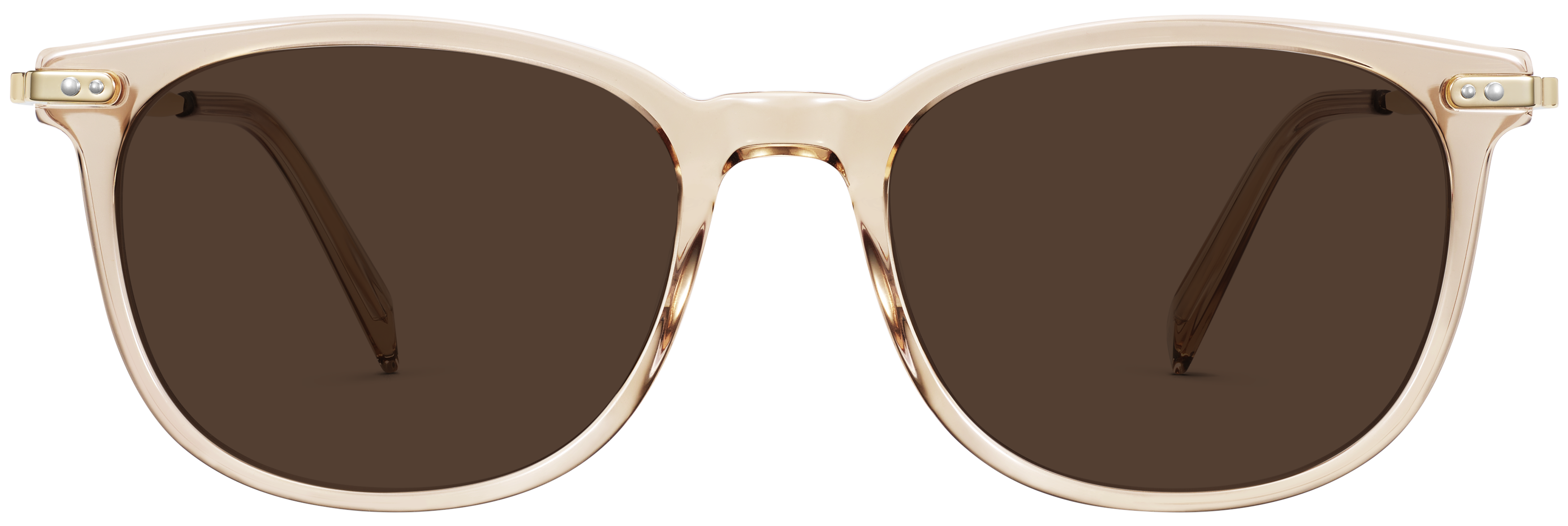 Cicely Sunglasses in Nutmeg Crystal with Polished Gold | Warby Parker