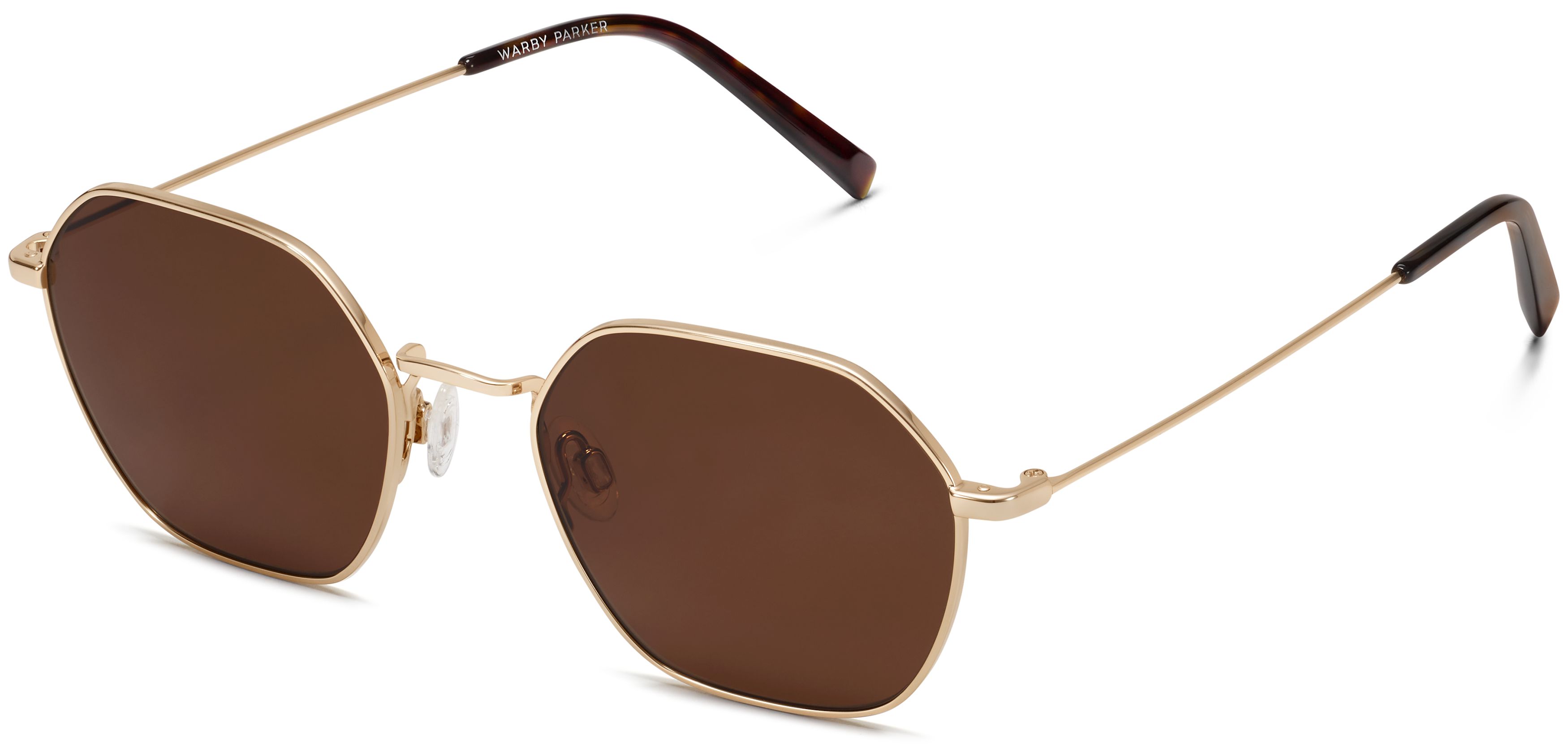Keiko Sunglasses in Polished Gold — Wide | Warby Parker