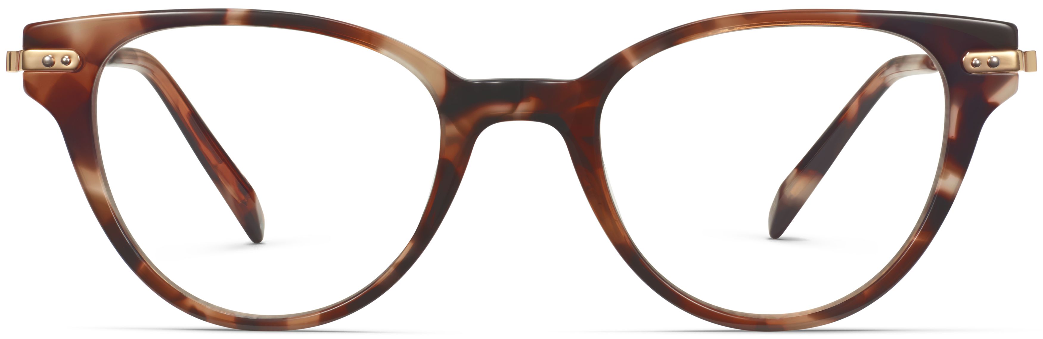 Fara Sesame Tortoise with Polished Gold, front view