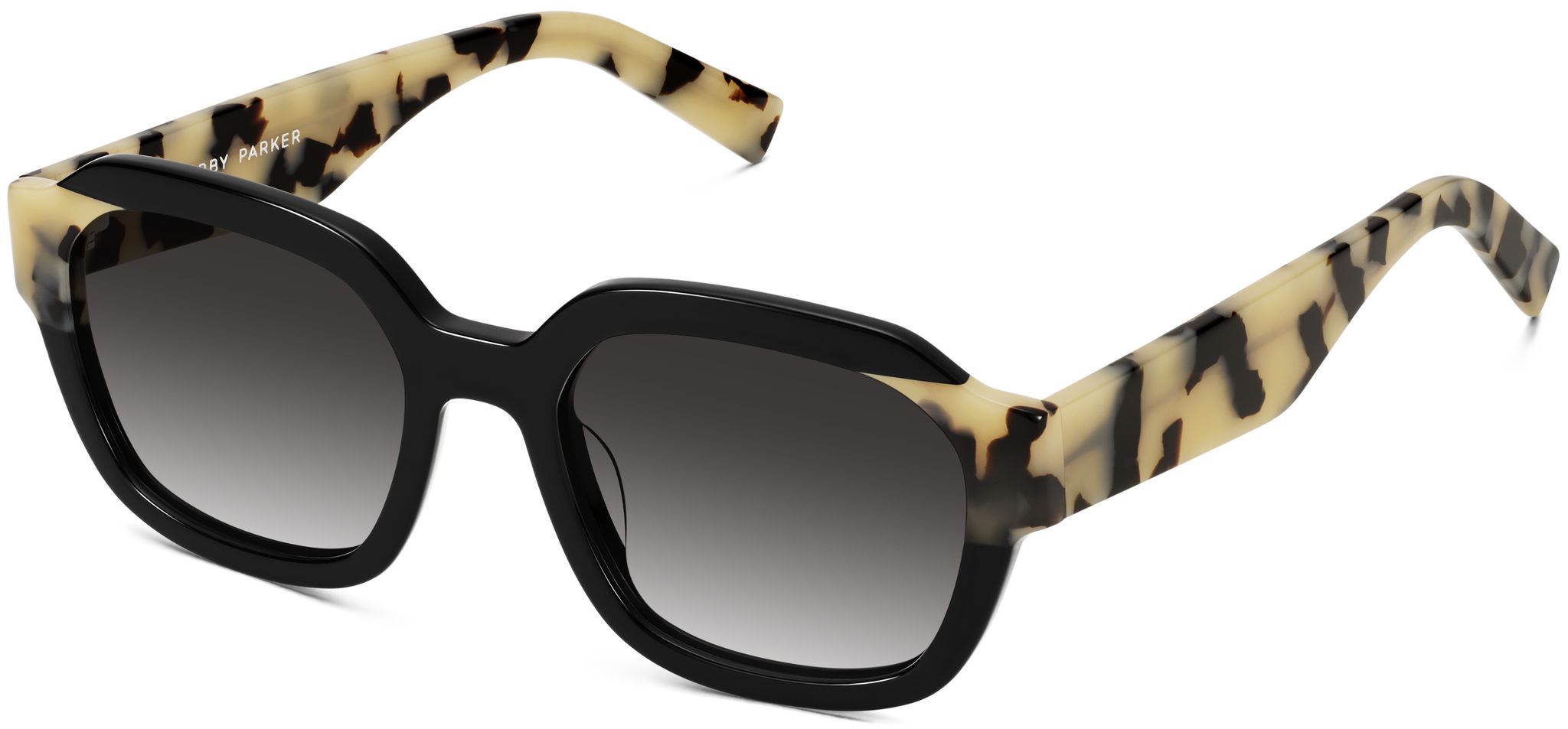Nida in Jet Black with Stone Tortoise, image 1