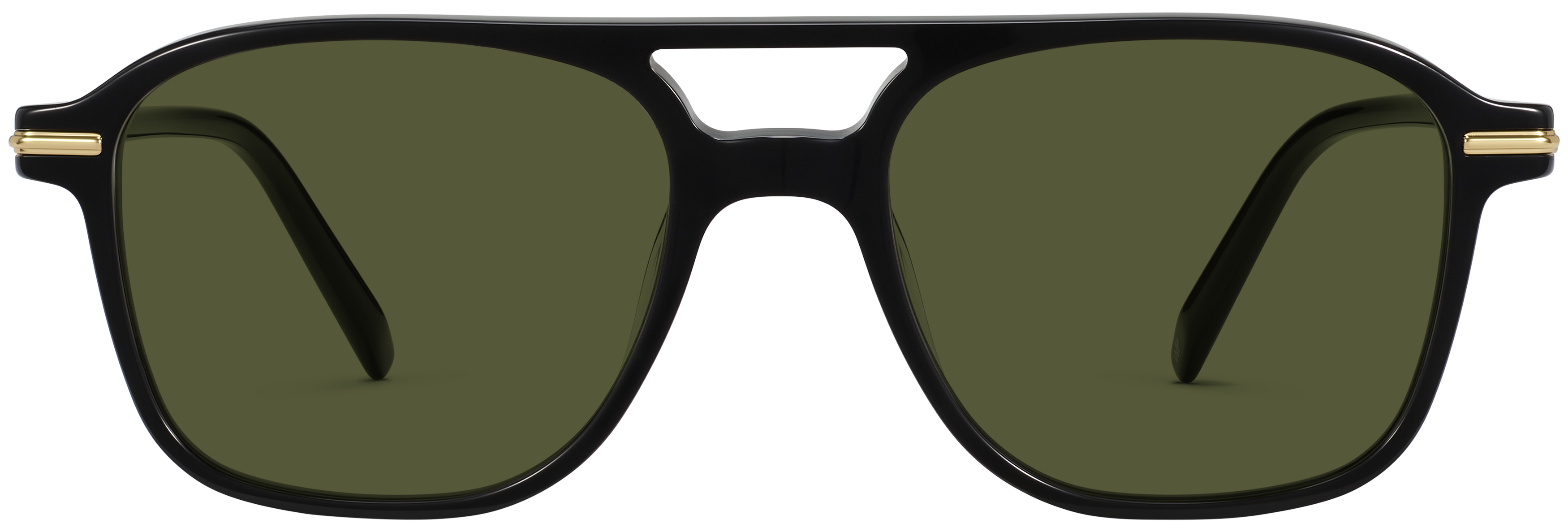 Brimmer Jet Black with Polished Gold, baseTransparent view