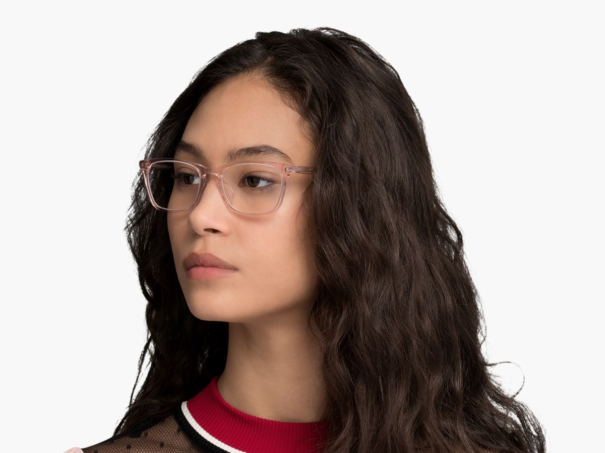 Welty Low Bridge Fit Eyeglasses in Rose Crystal | Warby Parker