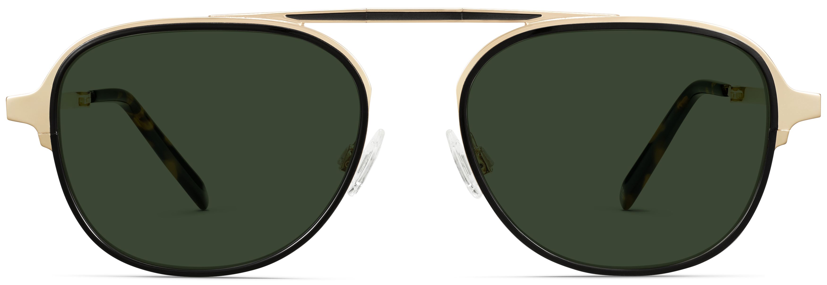 Broome Jet Black with Polished Gold, front view