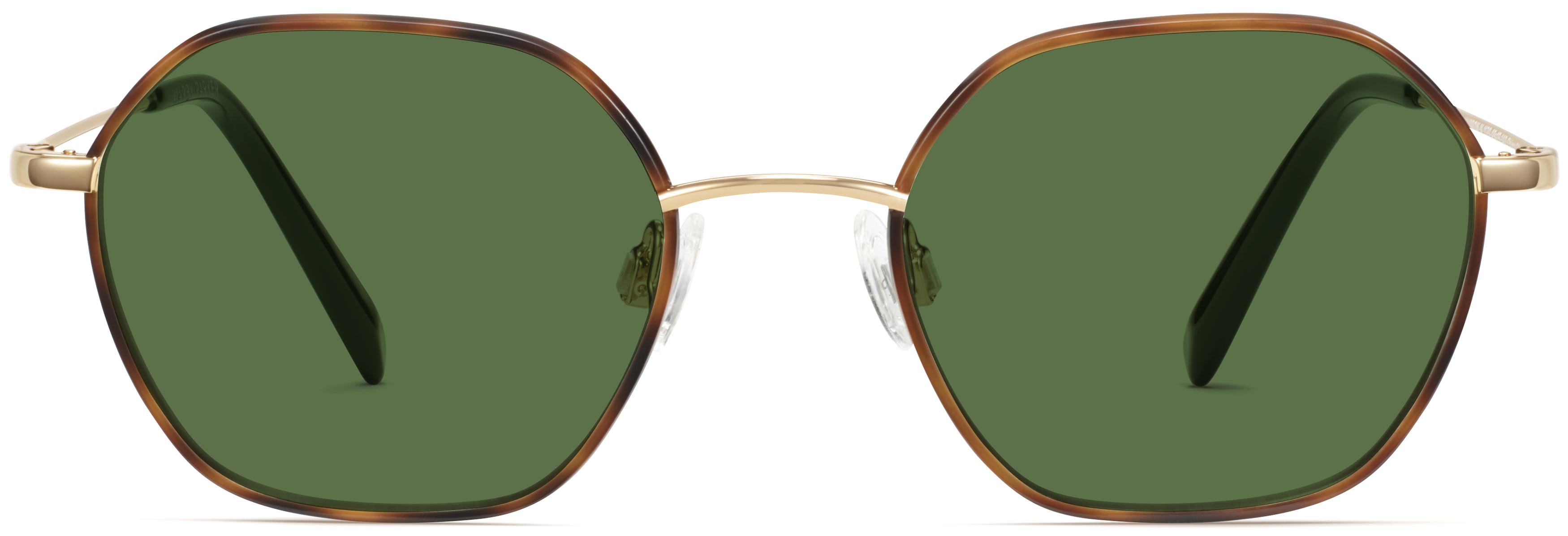Murrow Eyeglasses in Oak Barrel with Polished Gold | Warby 