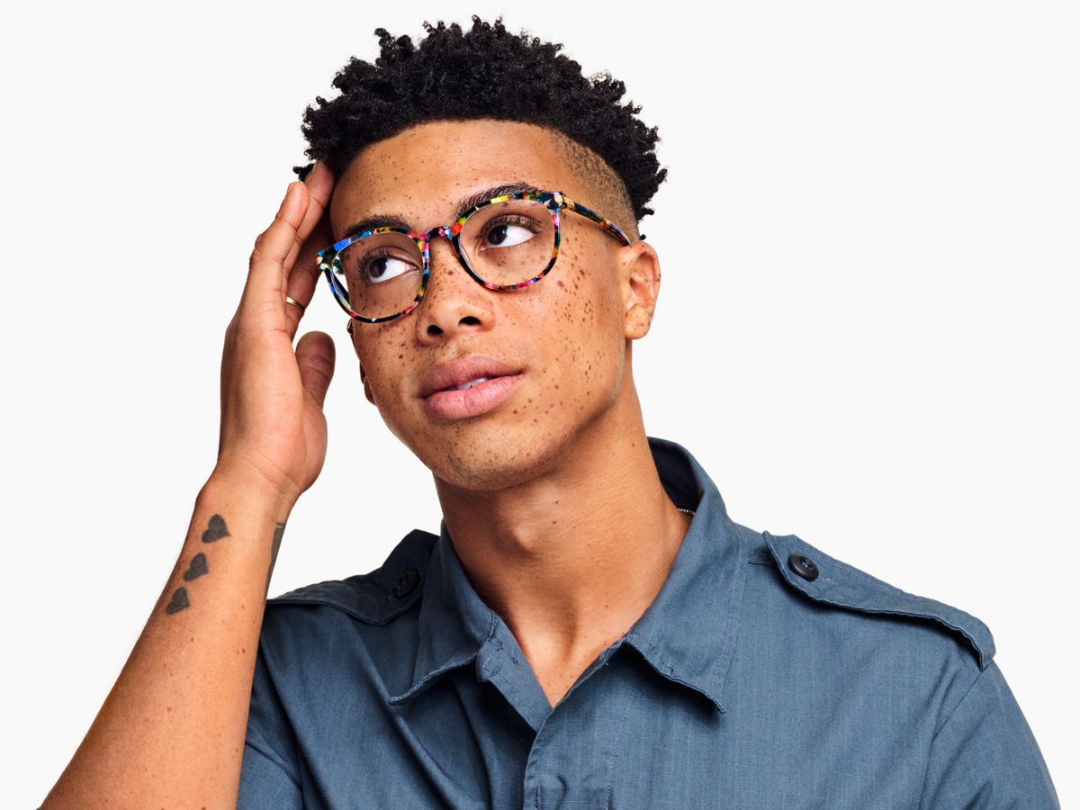 Gillian Eyeglasses in Confetti Tortoise with Polished Gold