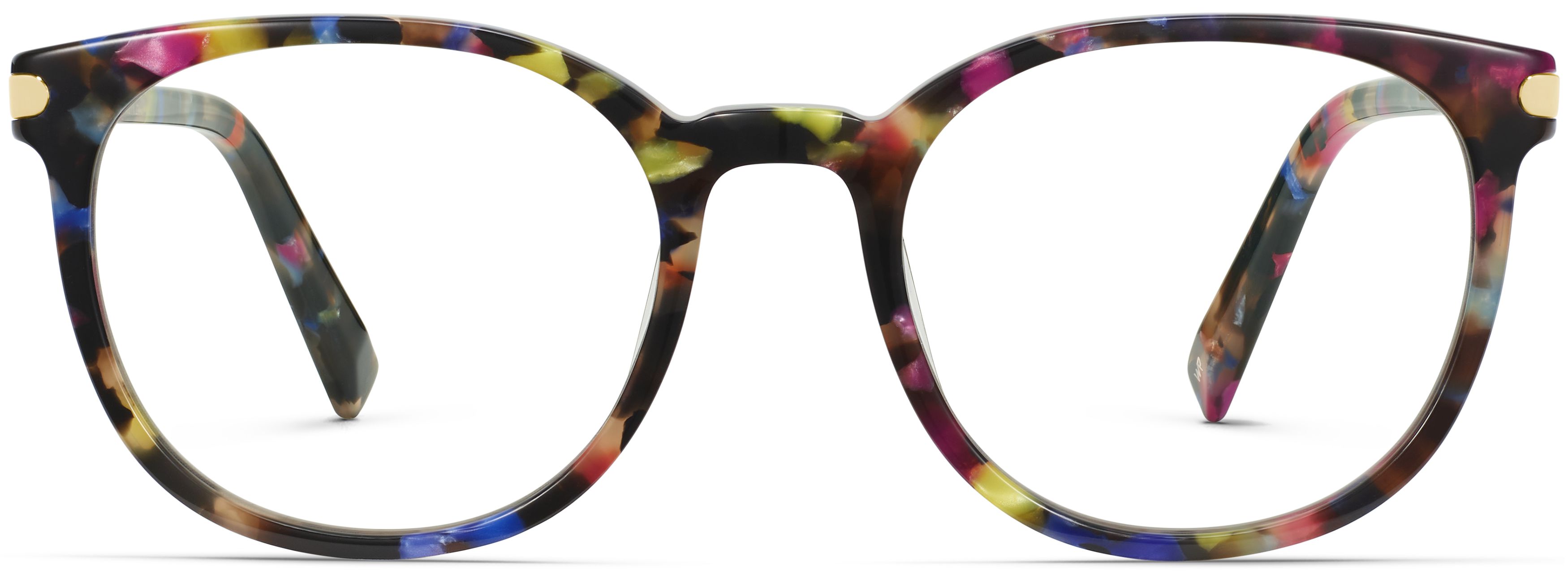 Gillian Confetti Tortoise with Polished Gold, front view
