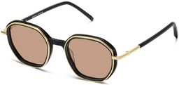 Bowley in Jet Black with Polished Gold, thumbnail 1