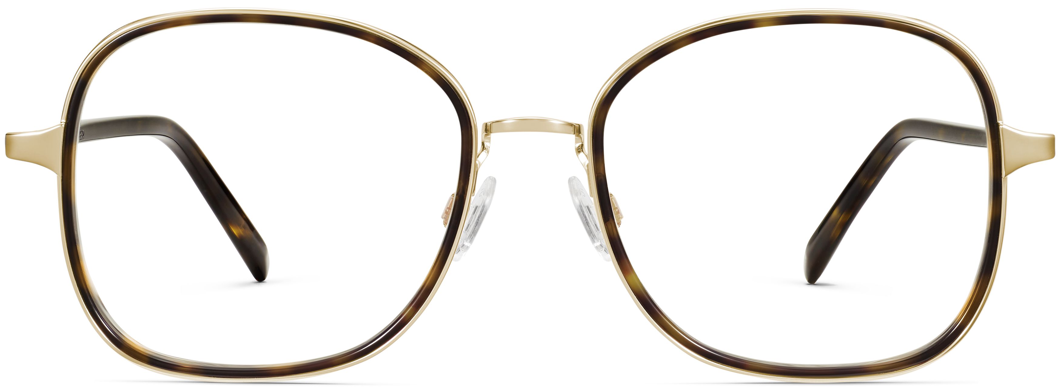Fernanda Cognac Tortoise with Polished Gold, front view