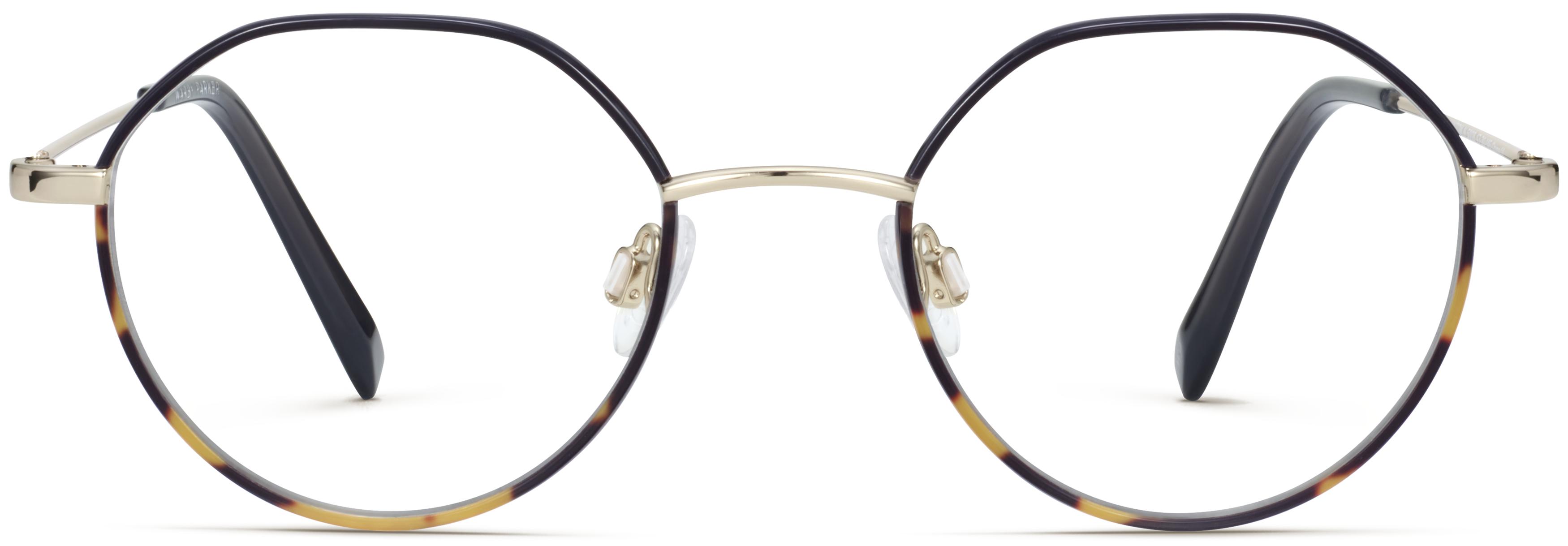 Durand Eyeglasses in Jet Black with Polished Gold | Warby Parker