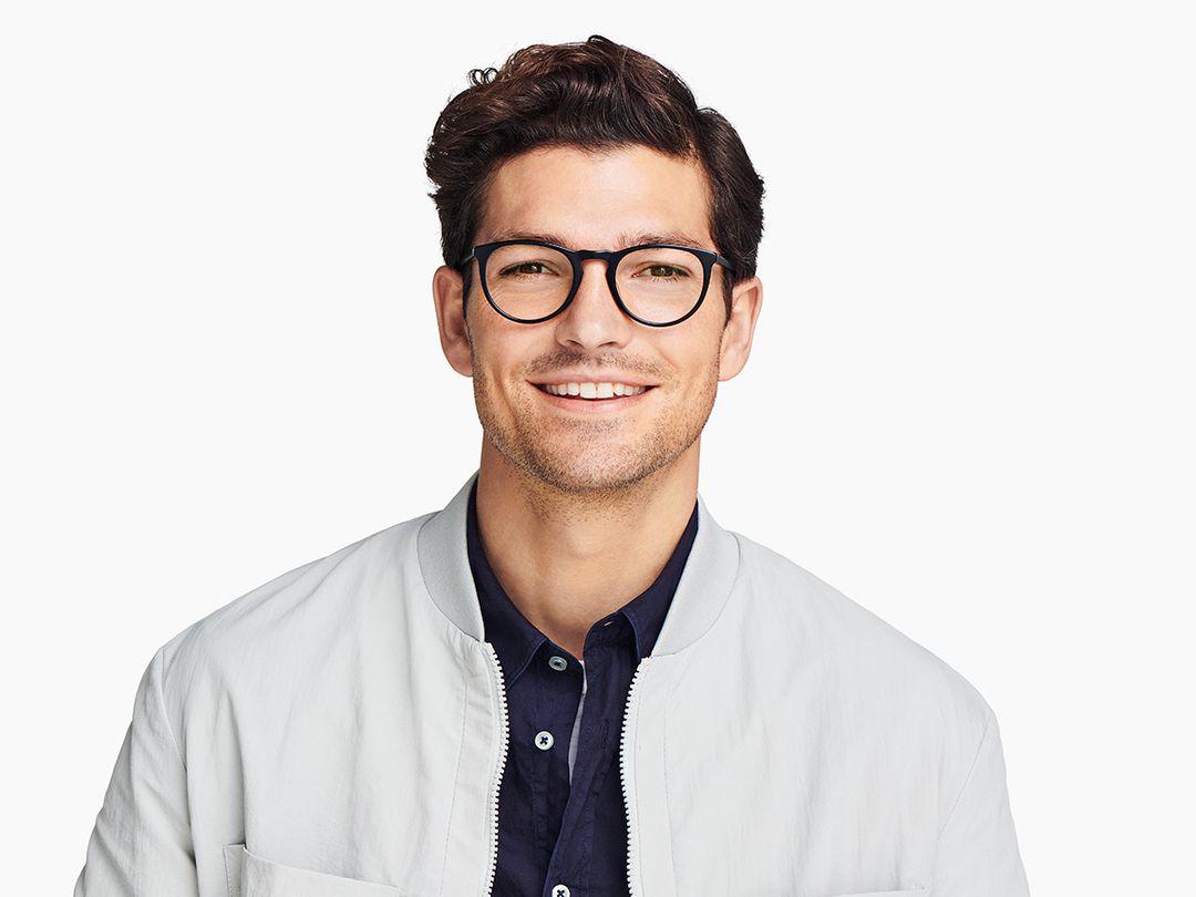 Haskell Eyeglasses in Jet Black Warby Parker