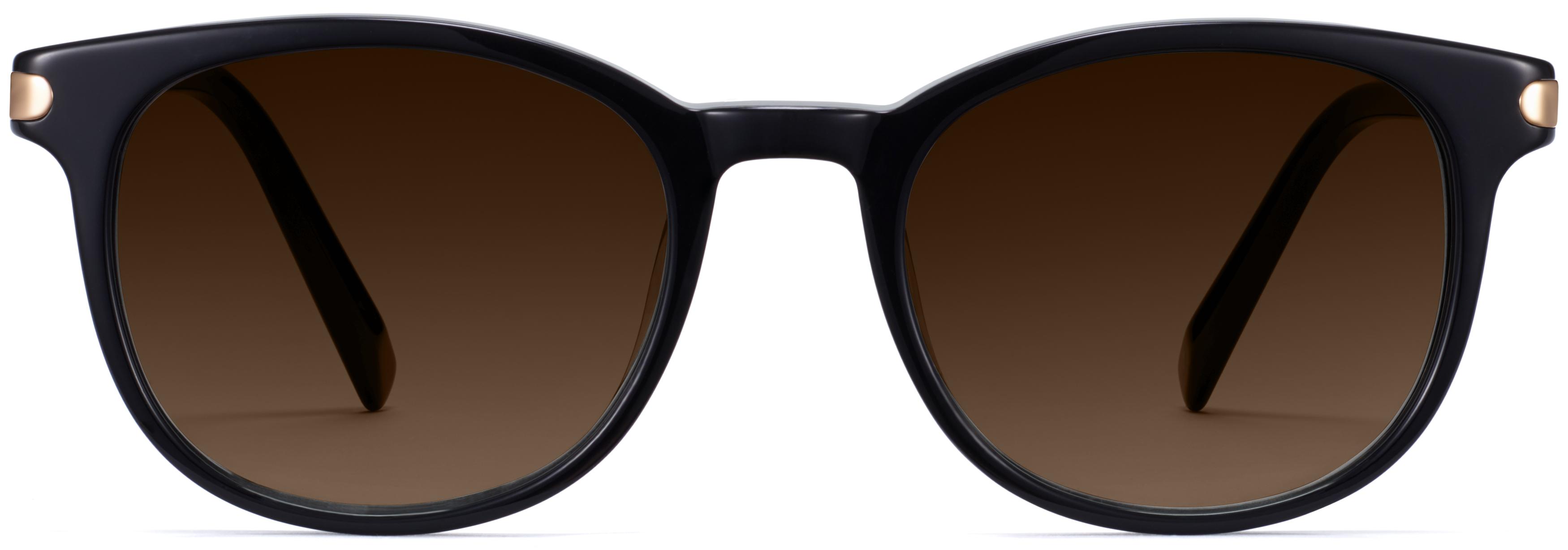 Durand Sunglasses in Jet Black with Polished Gold | Warby Parker