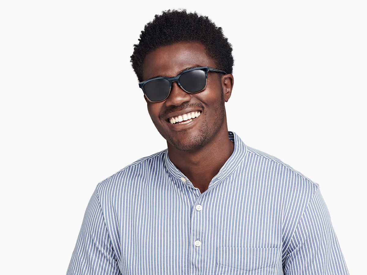 Barkley Low Bridge Fit Sunglasses in Antique Shale Fade — Medium