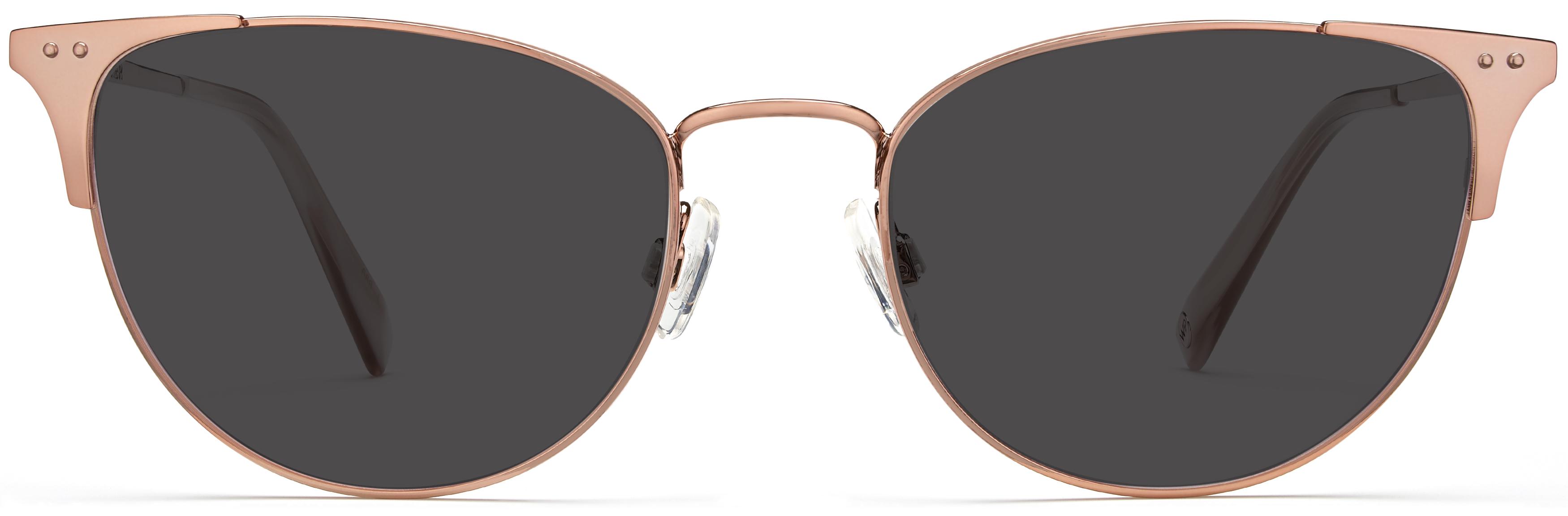 Warby Parker Women\'s Ava Rose Gold & Clear Round Metal Readers 1.0 York Eyeglasses in Rose Gold — Medium | Warby Parker main image 4